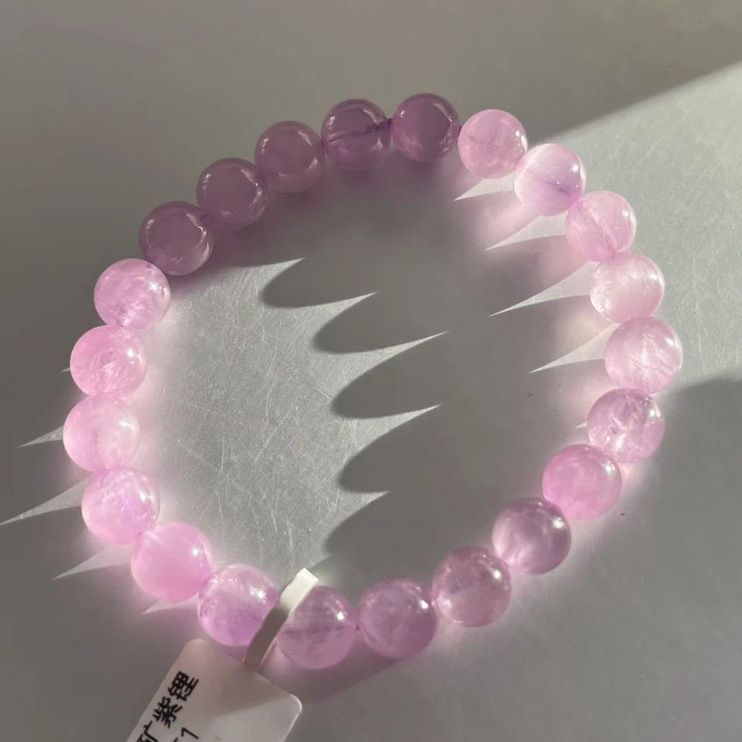 天然老矿紫锂辉单圈手串8.5mm+