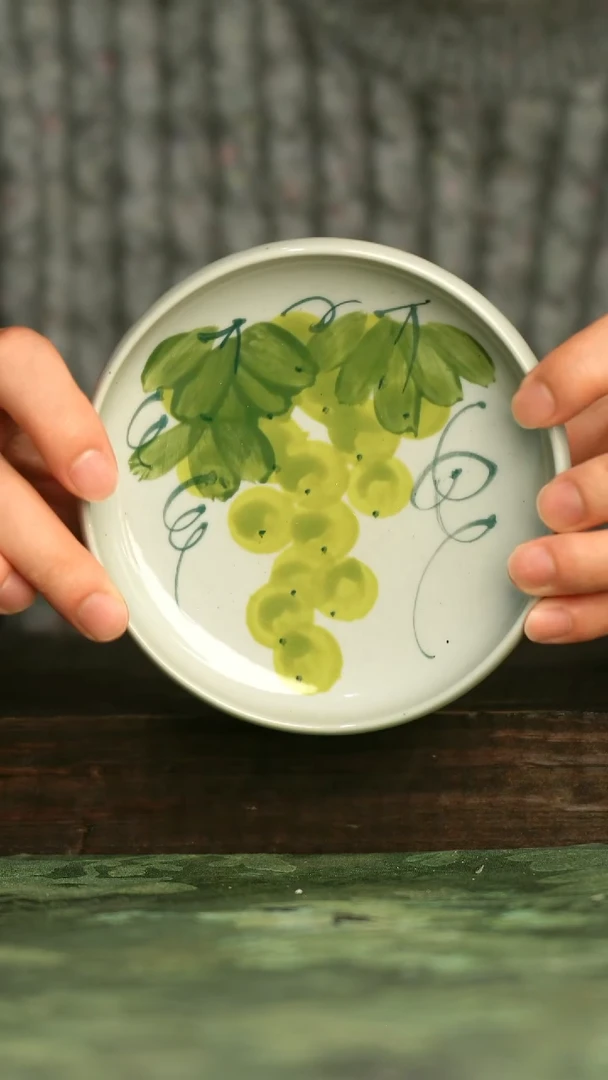 瓷器青诗集手工手绘瓷器