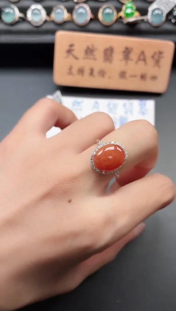 银S925镶嵌戒指翡翠11