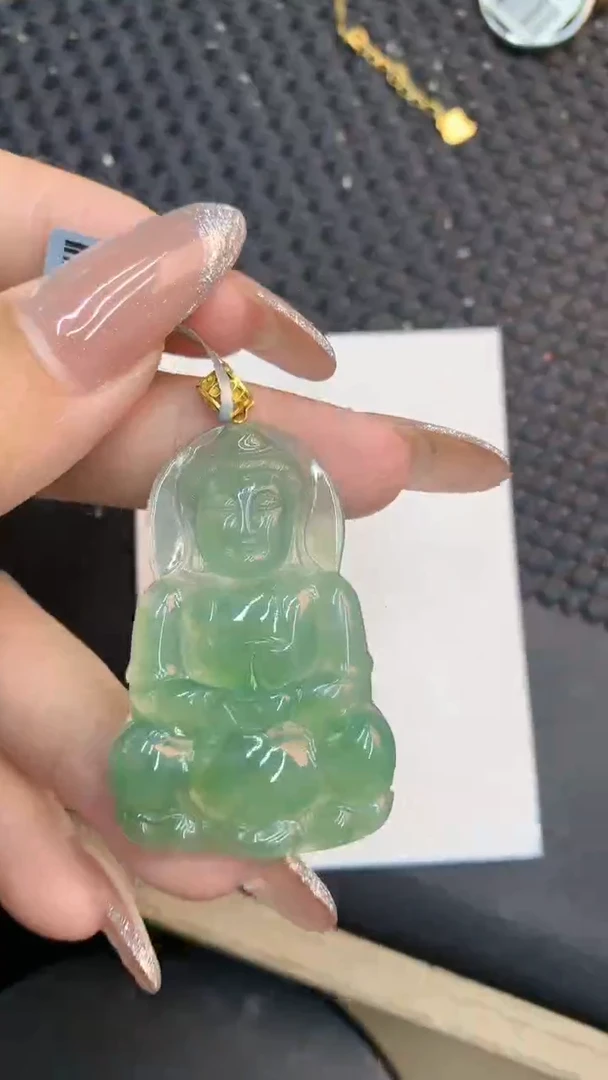 颈饰18K金镶嵌翡翠11