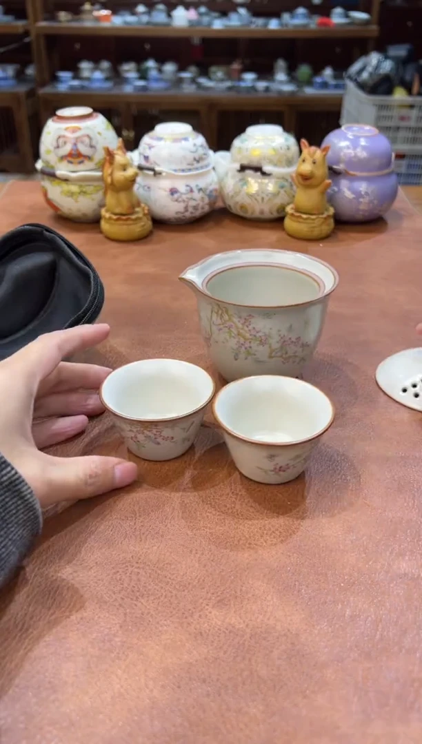 真的很便宜会开片的旅行茶具