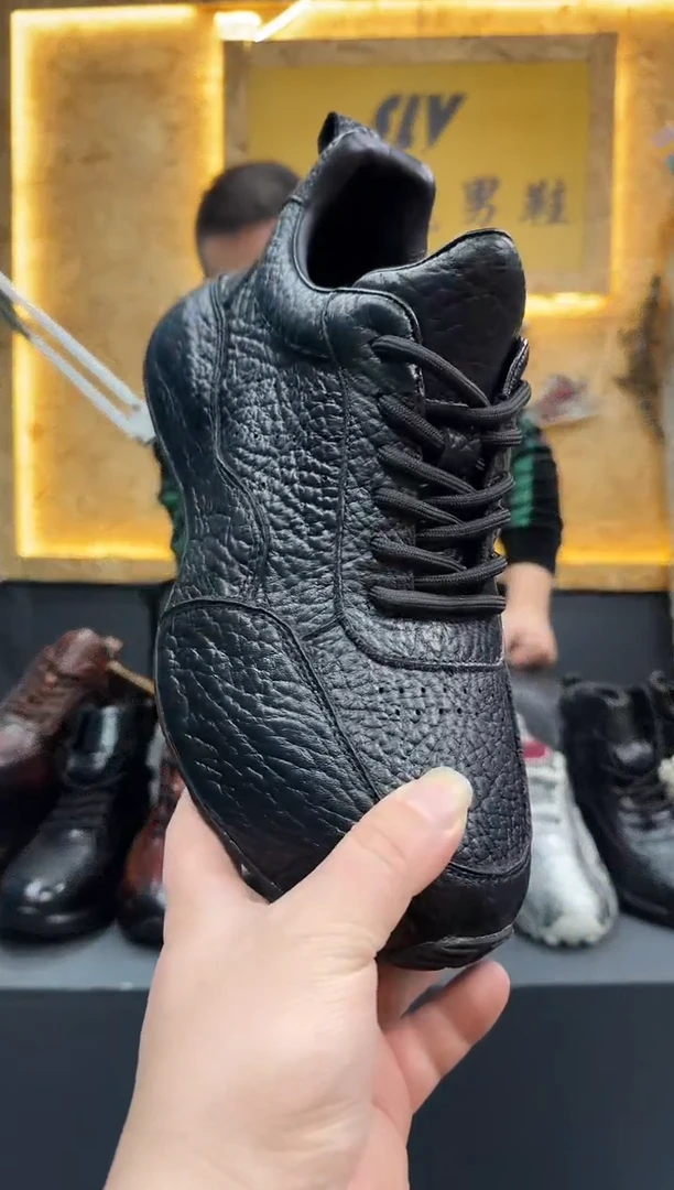 磨砂皮（牛皮）40码棉里黑色6658