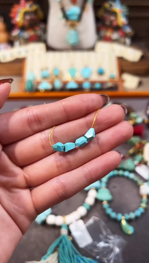 未镶嵌绿松石配饰无相钻切珠