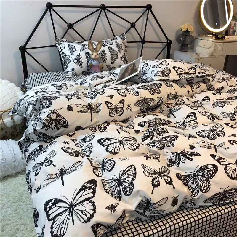 【A类斜纹布料四件套】新疆发货保暖床上轻奢款清新亲肤宿舍家用-