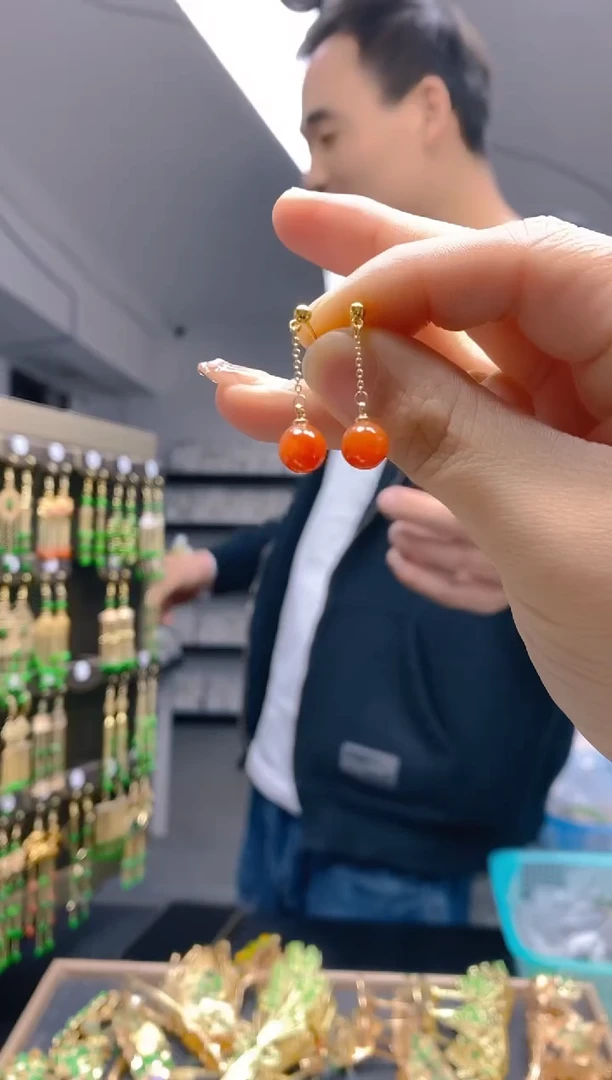 【闪购商品】翡翠耳饰合金073翡翠耳钉