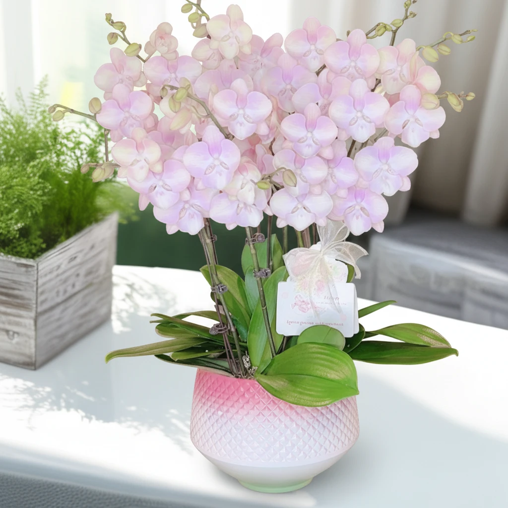 【威尼斯】-梦茜儿的花坊-蝴蝶兰卧室耐养绿植带花带花苞系开花株