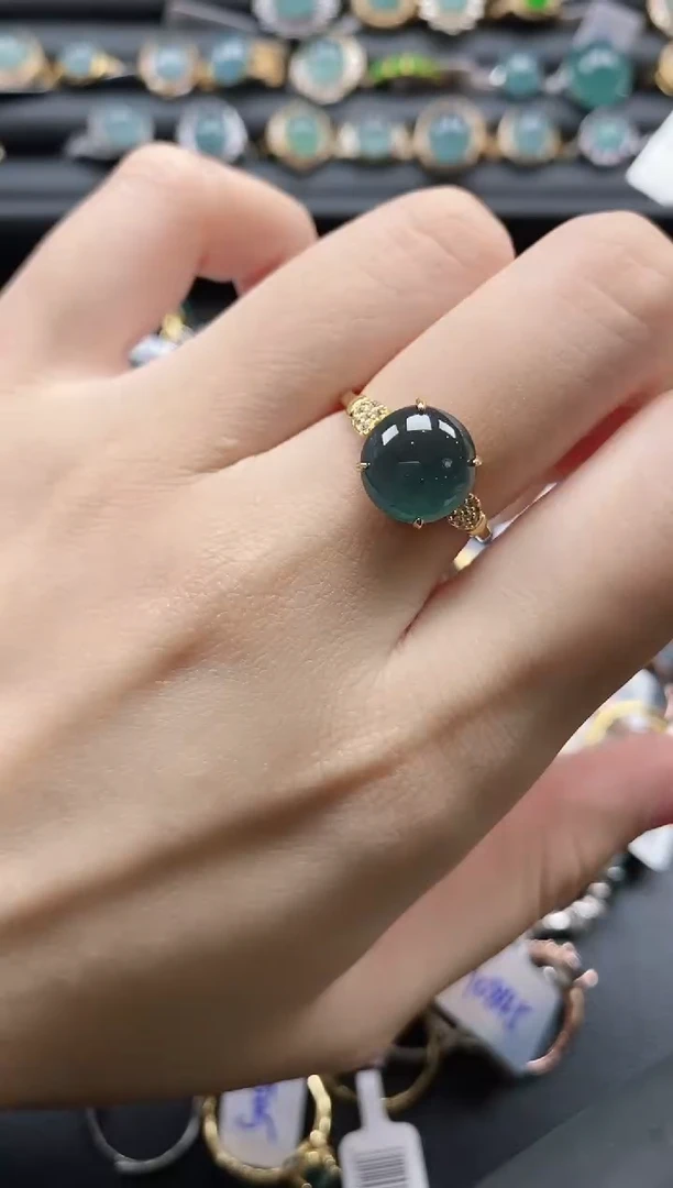 【闪购商品】翡翠戒指银S925镶嵌1111