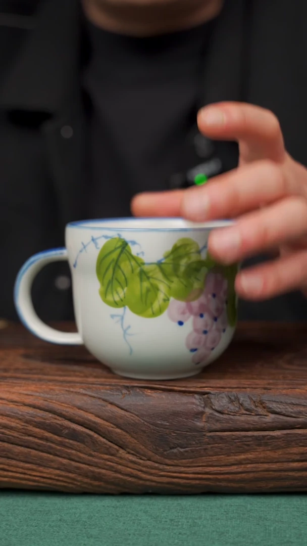 【闪购商品】瓷片73寻一缕瓷香杯釉下手工手绘瓷器