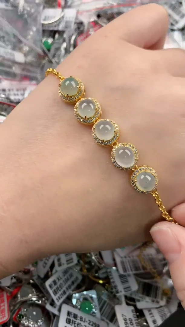 银S925镶嵌戒指翡翠888---9