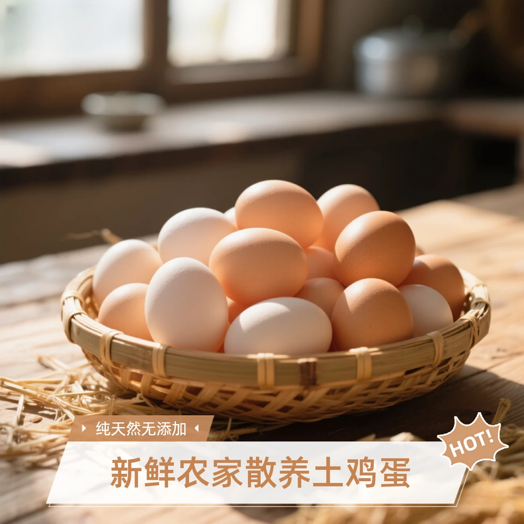 【破损包赔】50枚农家散养土鸡蛋土鸡蛋非大号土鸡蛋40g-45g/枚
