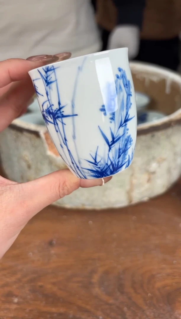 杯看山柴窑青花看山柴窑青花
