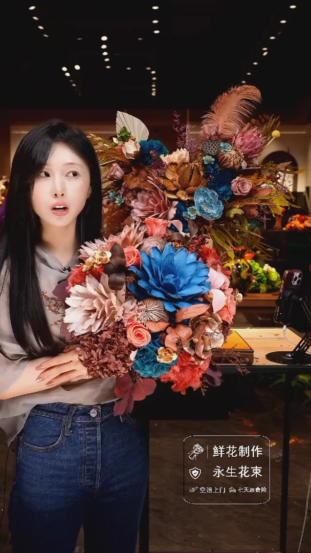 琉璃手工艺品手工花器花束空运包邮送货上门-以图片为准