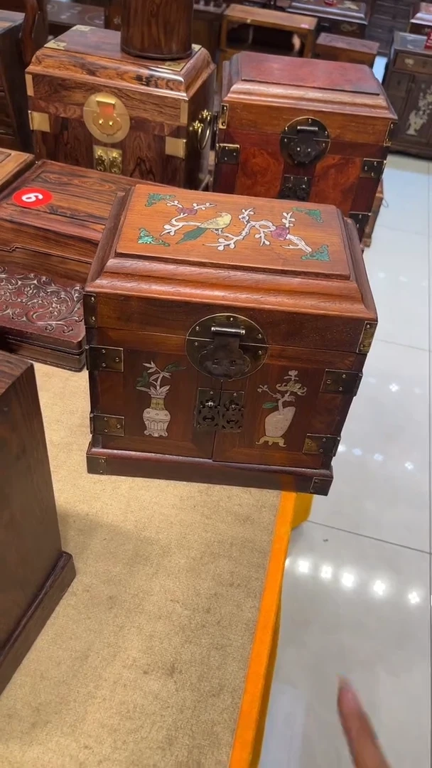 【闪购商品】木喜鹊登梅螺钿官箱