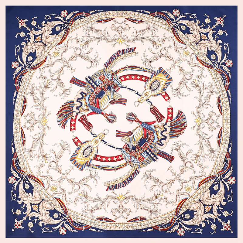 上海故事【马鞍彩穗】88cm100%桑蚕丝14姆米时尚洋气大气素绉缎华红