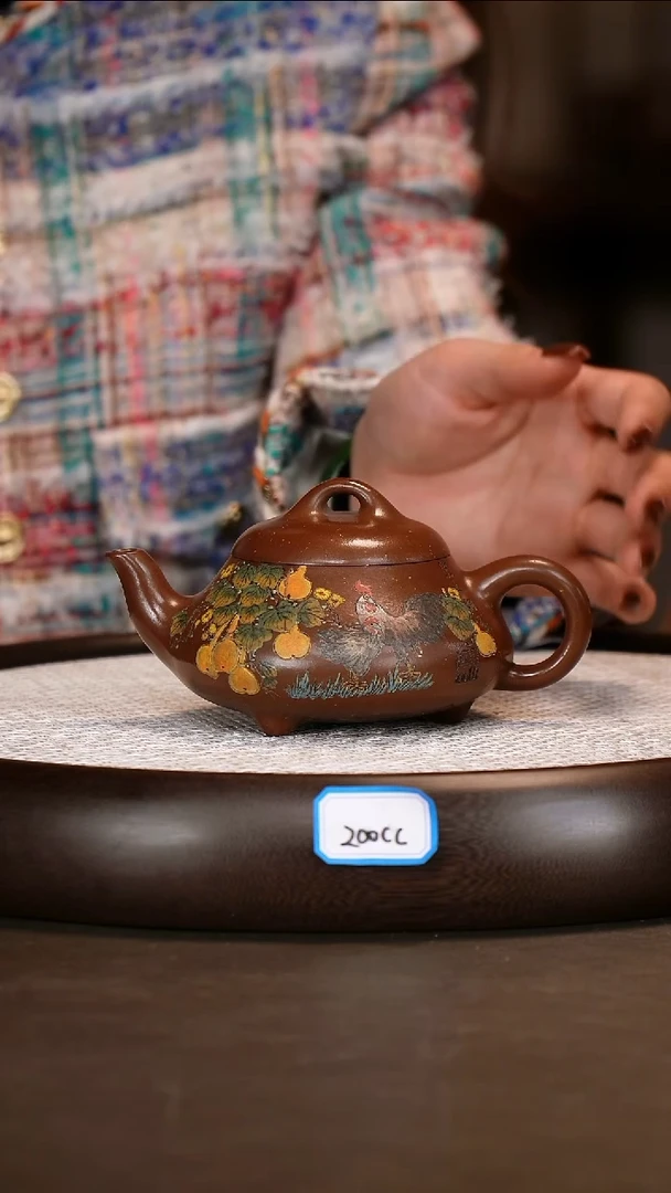 茶壶紫砂【潘春芳】底槽清汉棠石瓢   270CC