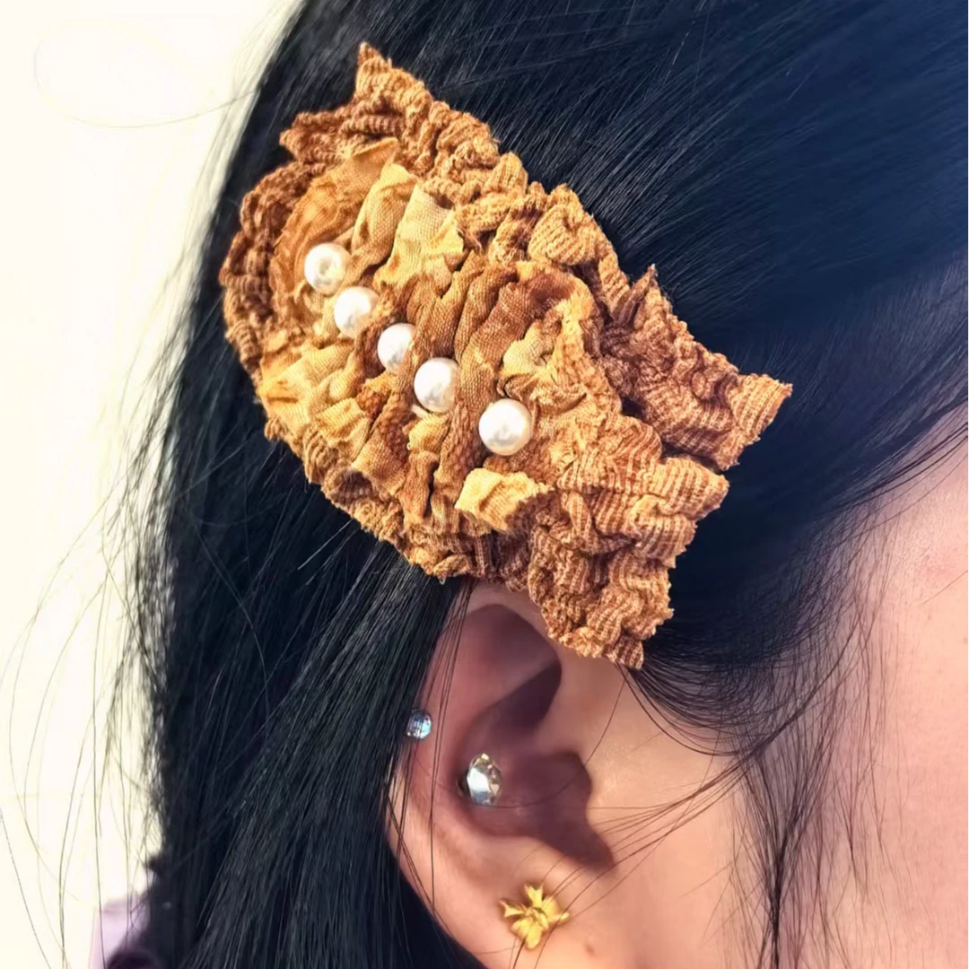 美汐原创手作小众饰品网红发夹系列复古发夹手工气质发卡时尚E11