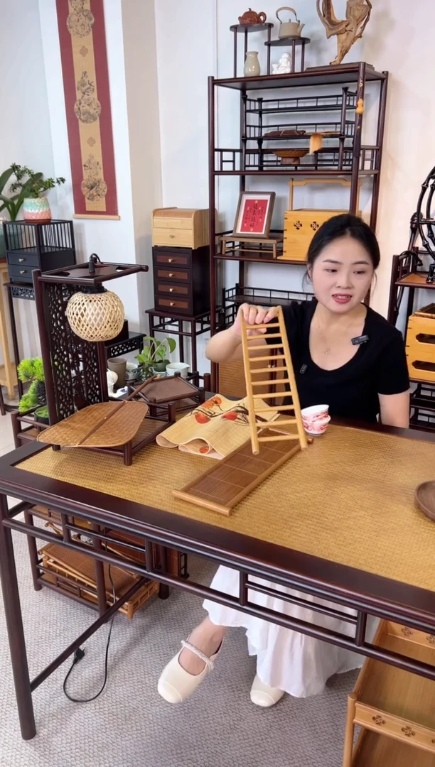 节节高云梯高山楠竹置物架收纳架