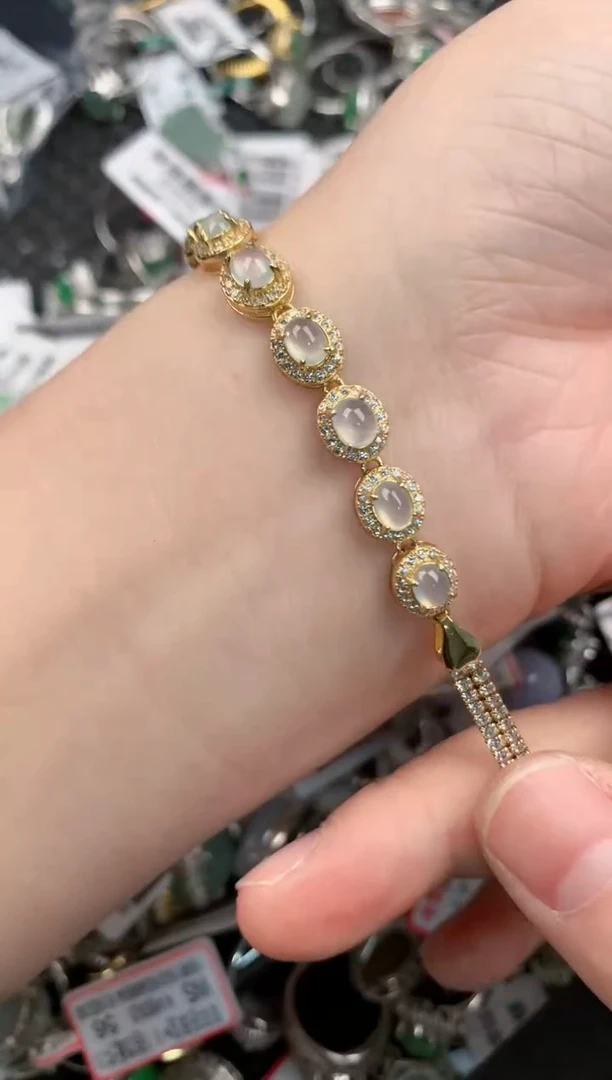 银S925镶嵌戒指翡翠222---8