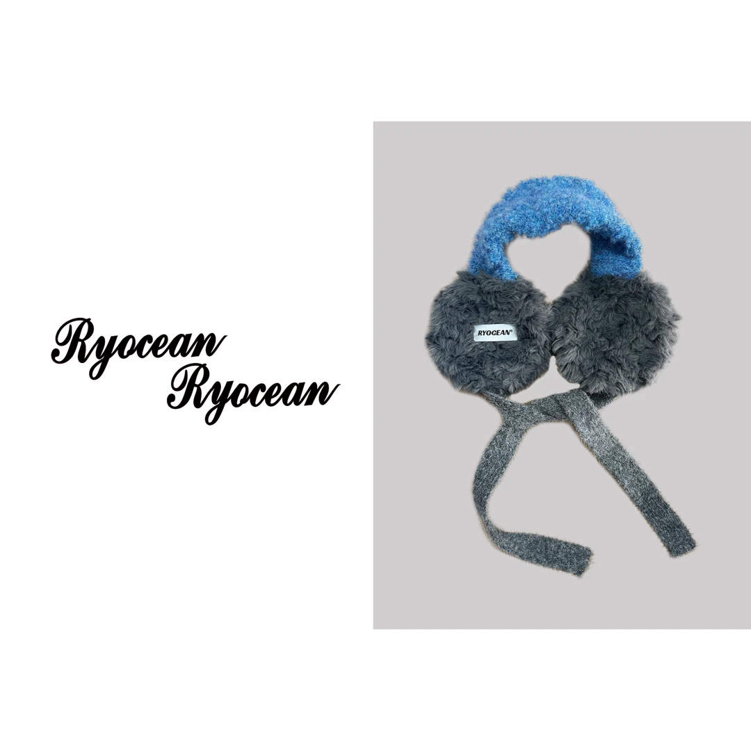 RYOCEAN 撞色款毛绒冬季时尚饰品发带
