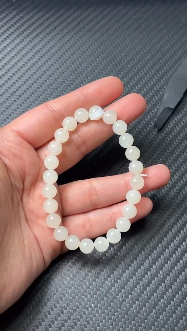 未镶嵌手串和田玉且末天泰微色差卡8Mh