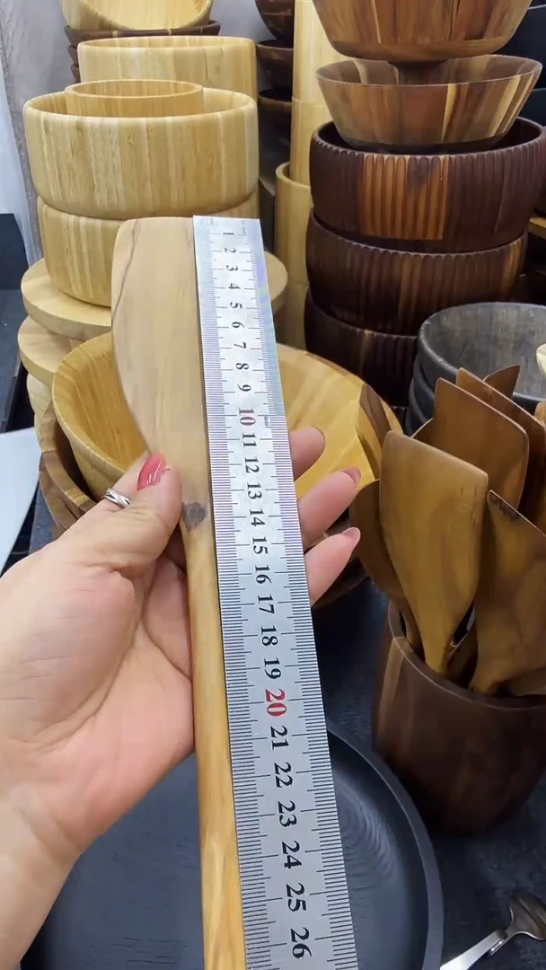 瑕疵款橄榄木锅铲一个装