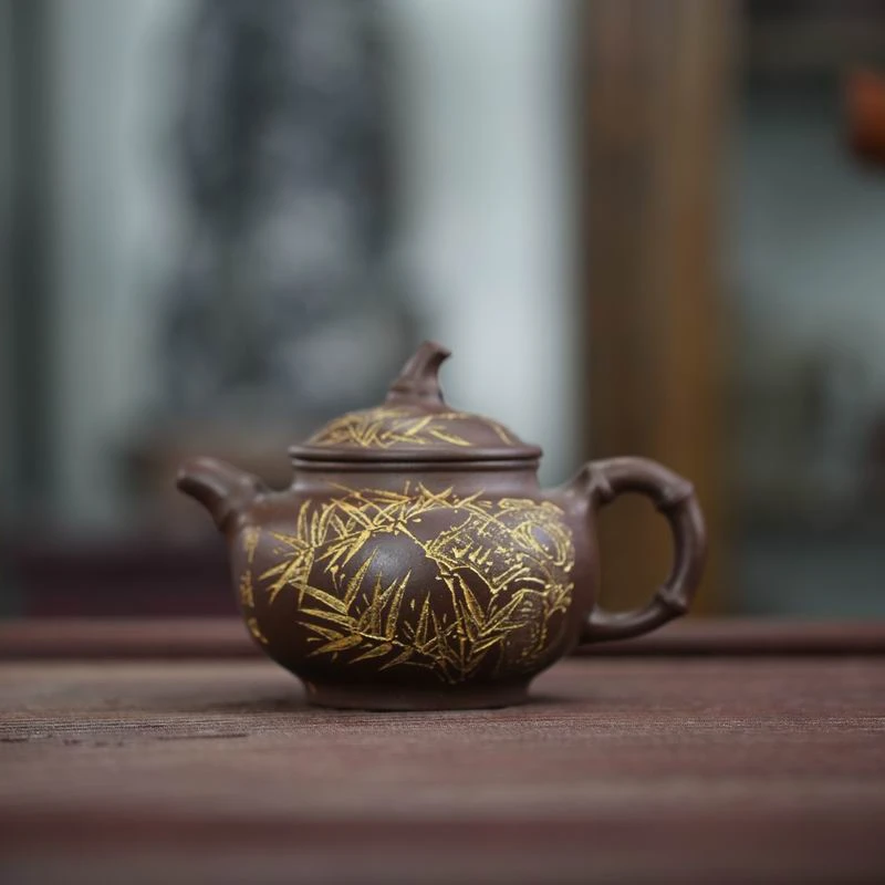 宜兴紫砂壶手工紫泥竹鼓茶具茶壶国高工证书照片图册手提袋真品