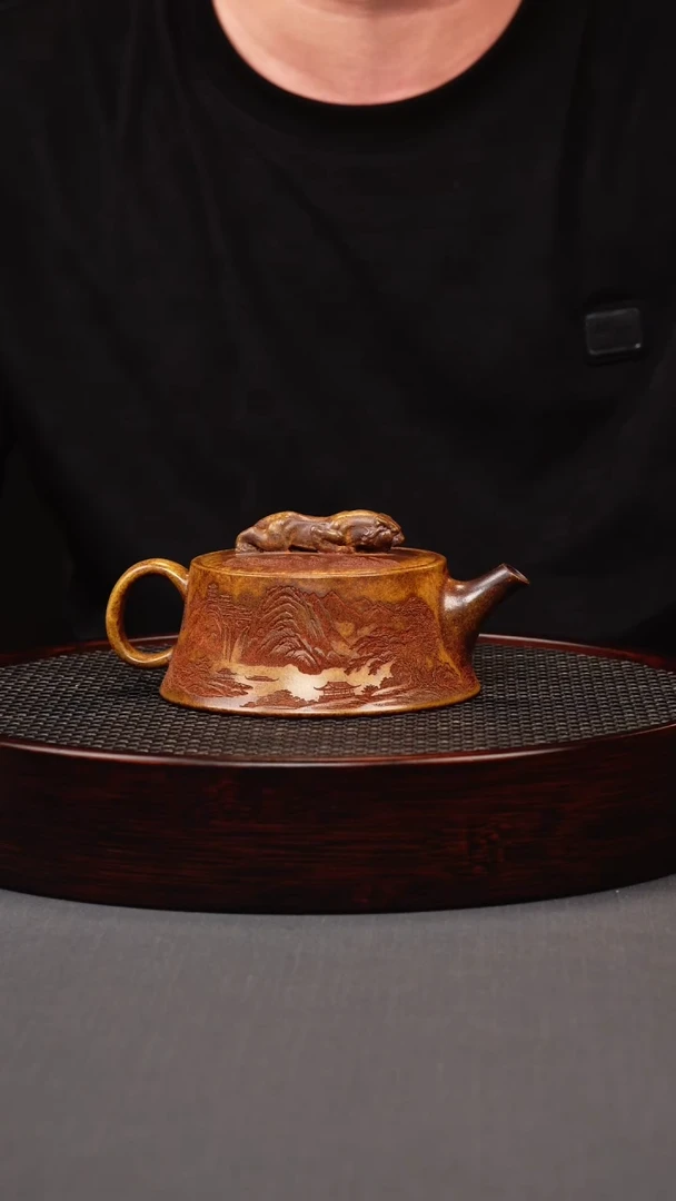 茶壶紫砂龙骨金砂柴烧卧虎藏龙柱础