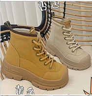 9912休闲风马丁靴百搭靴子秋季春秋通用休闲增高修面皮
