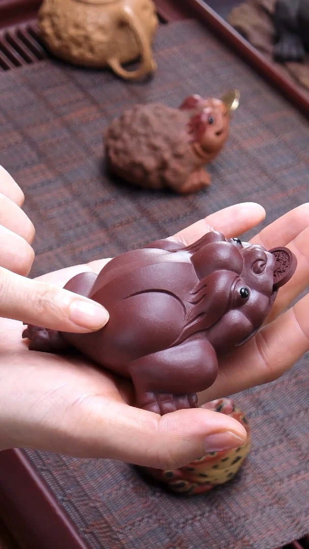 【闪购商品】紫砂茶宠子夜《掉钱金蟾》