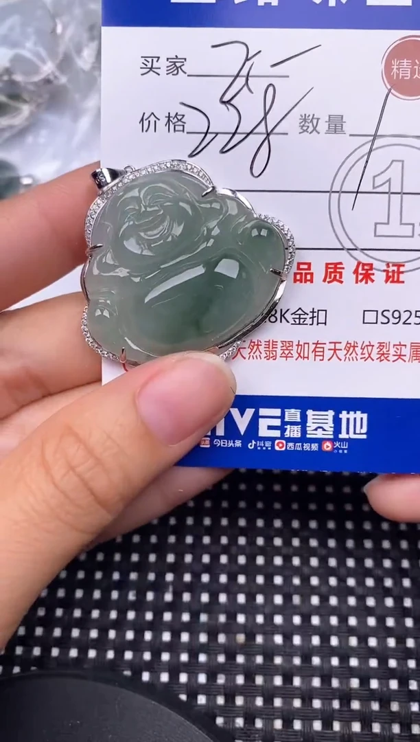 颈饰银S925镶嵌翡翠飞*挂件