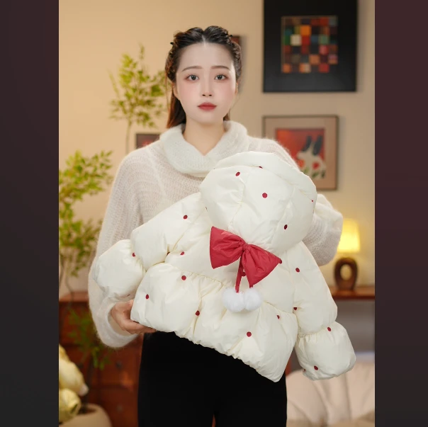 【YN童品】女童羽绒服冬季新款加厚波点保暖甜美白色百搭洋气韩版