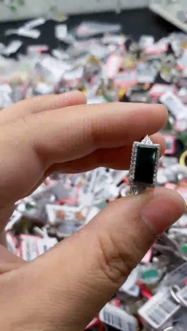 翡翠戒指银S925镶嵌7777---3