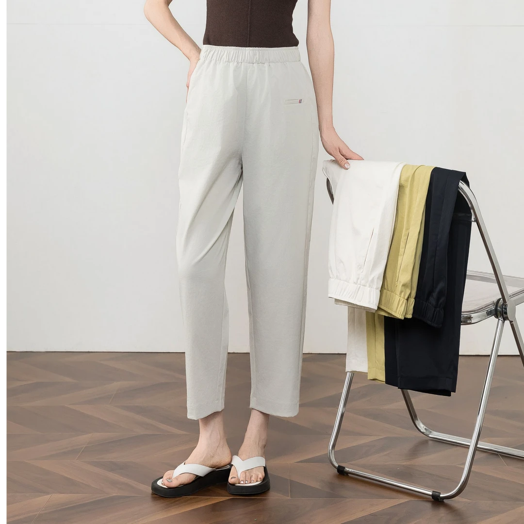 梦舒雅钛金棉休闲高腰舒适透气9分流浪气球芒果显瘦百搭小脚56086