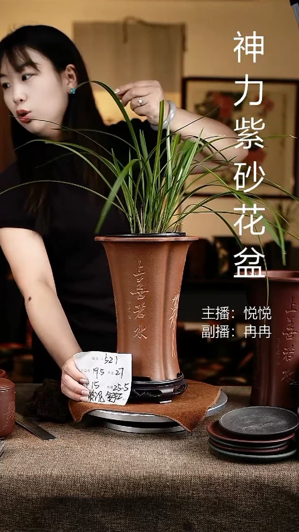 紫砂花盆花卉工艺521+s