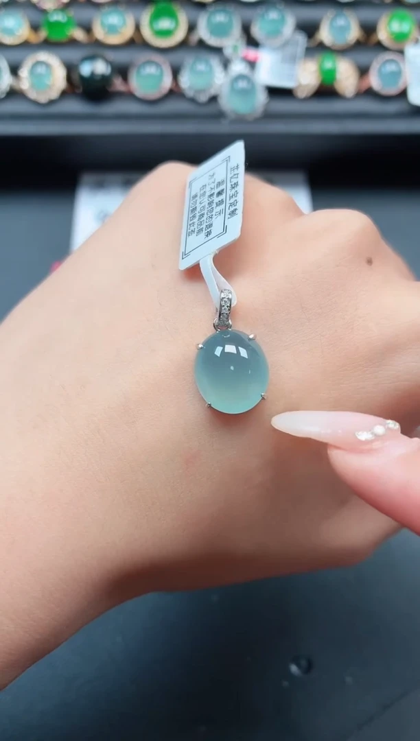 翡翠戒指银S925镶嵌111111