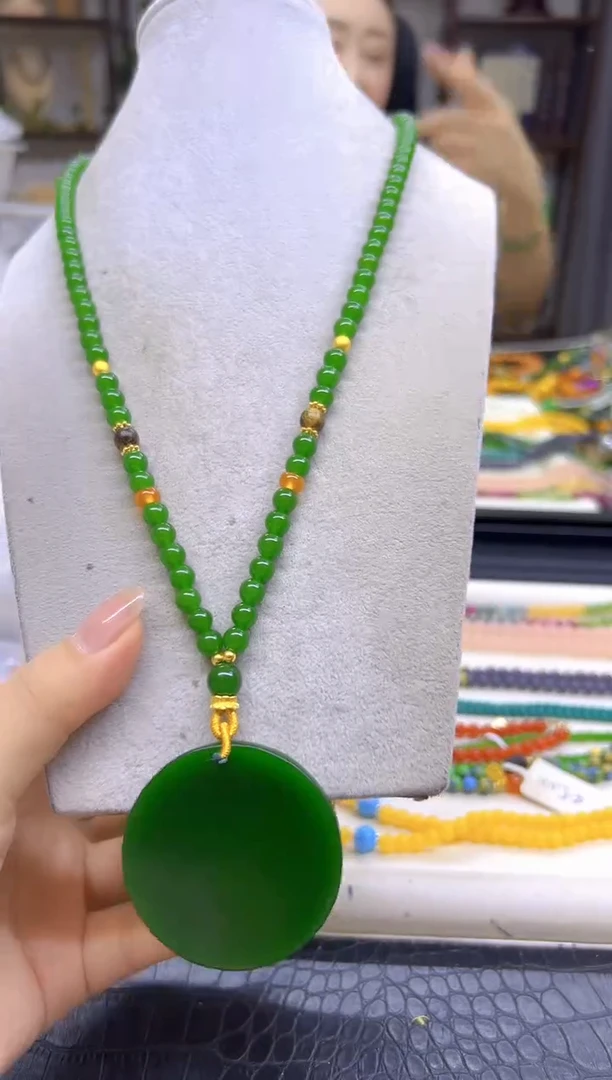 毛衣链未镶嵌和田玉（碧玉）DIY款M658