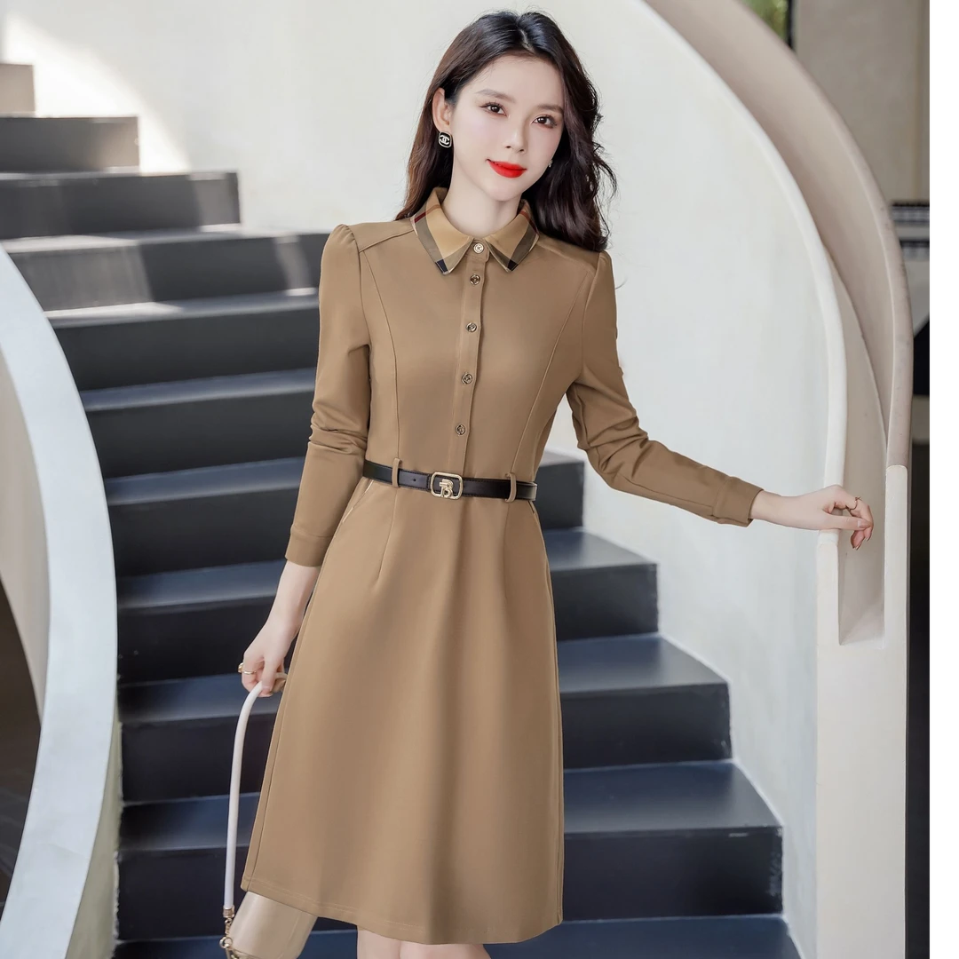 【编码14】圆领格子裙 -A21XF69S10