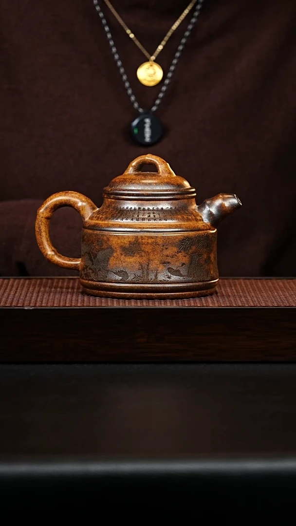 茶壶紫砂竹鼎壶