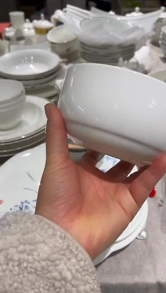 瓷4个5英寸韩碗白瓷