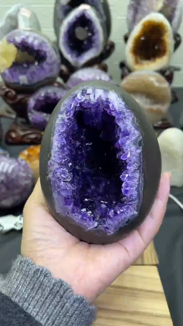 未镶嵌大型摆件（非配饰）紫晶220号龙蛋