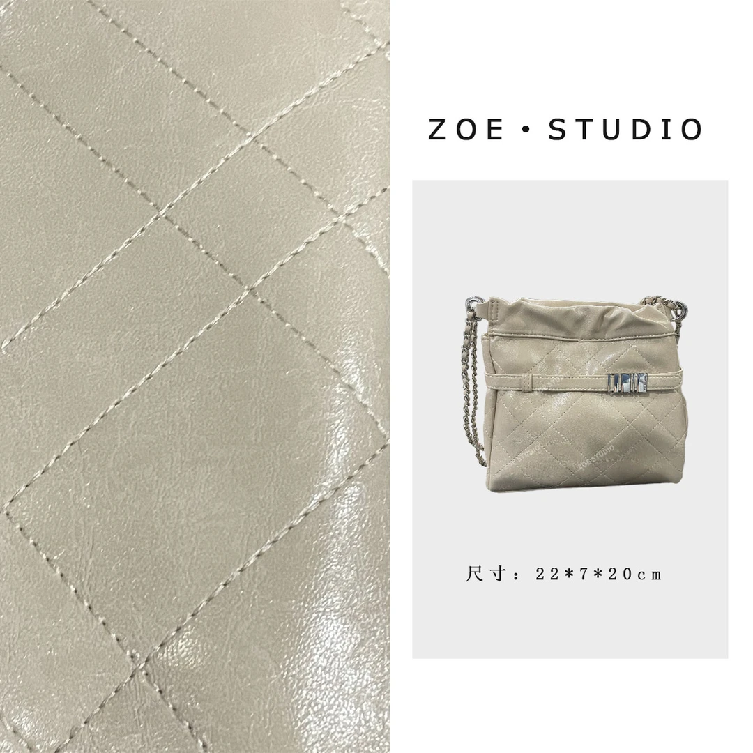 【佐伊甄选】QYX-9738-沙砾色轻奢女士经典小众斜跨包包单肩通勤