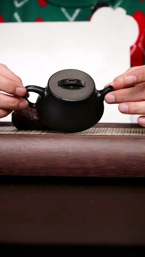 原矿手工天青捂灰瓦瓢150CC