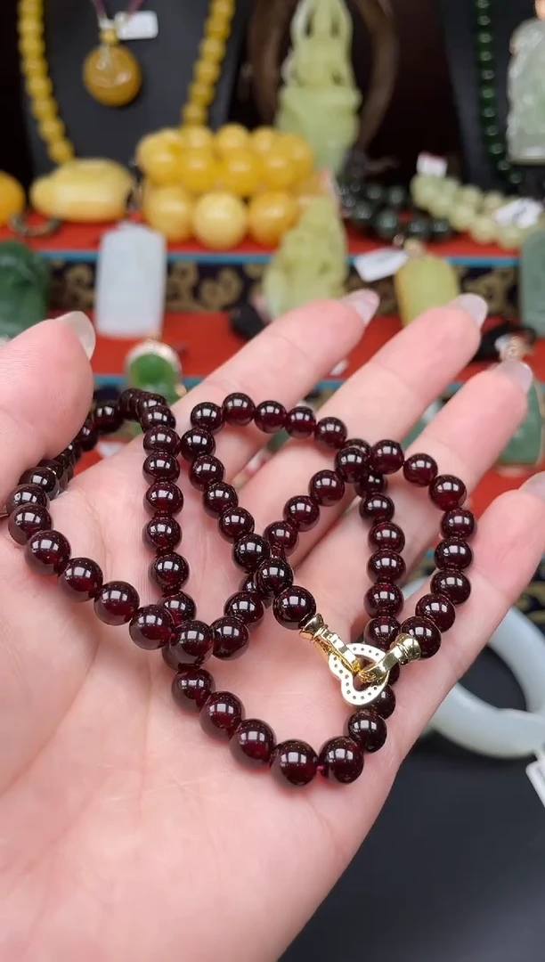 未镶嵌颈饰石榴石xa038