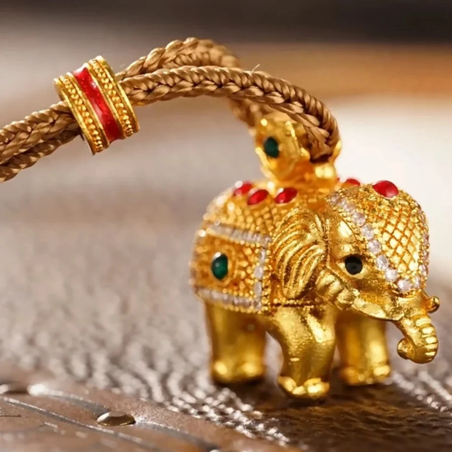 吉祥大象吊坠名族风DIY项链配件大象吊坠PZ