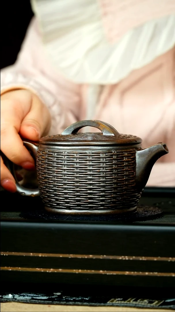茶壶紫砂竹编汉瓦