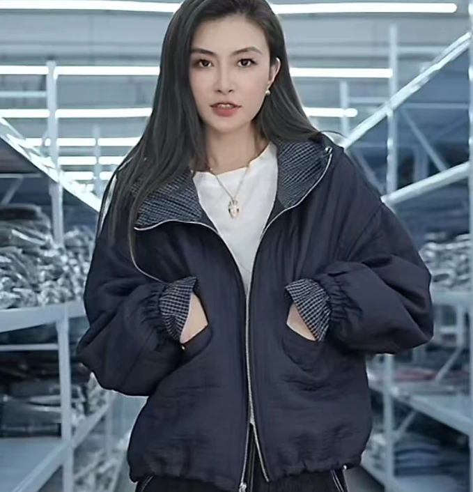 【思思精选】韩版新款洋气百搭宽松设计感时尚复古连帽短外套A905#