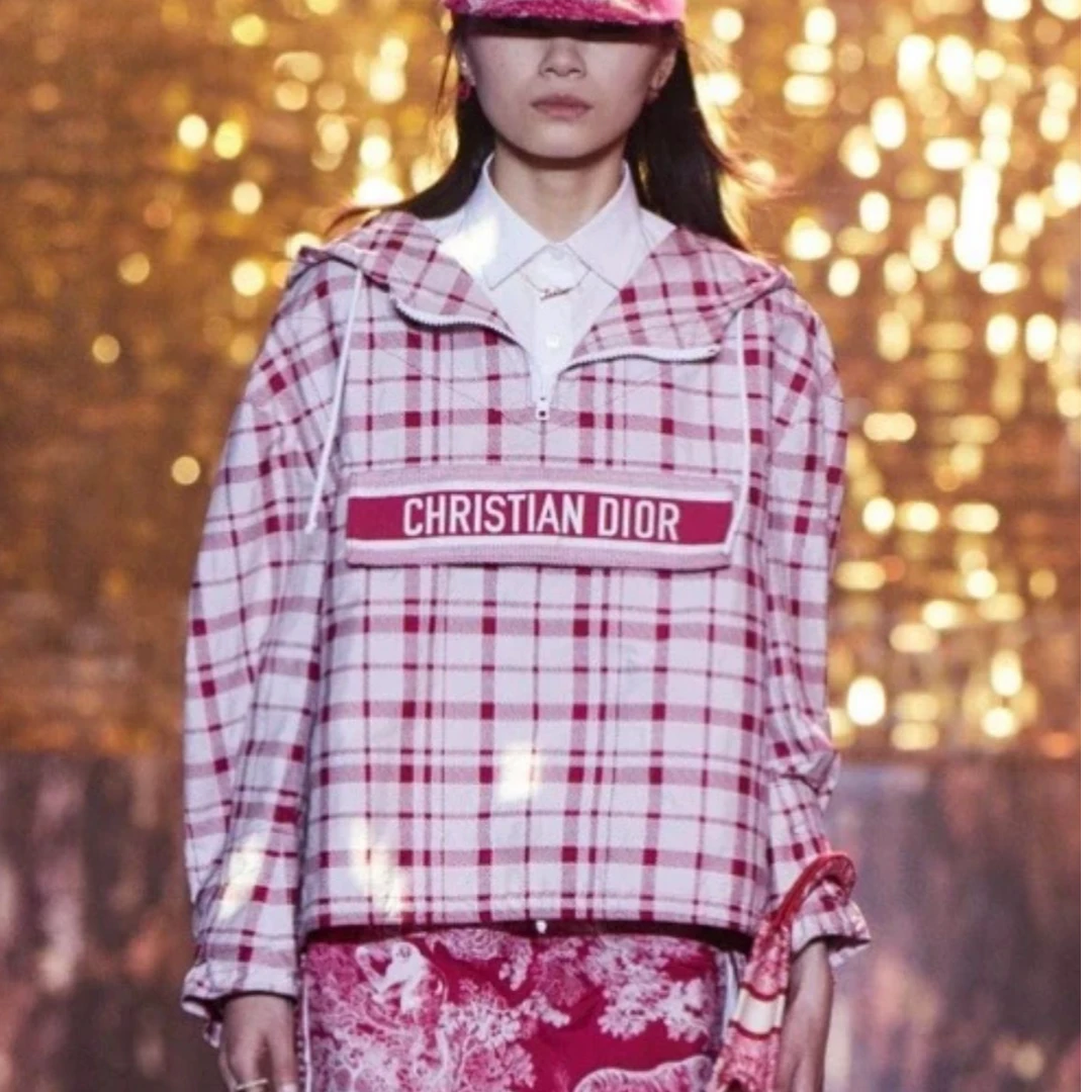未使用 DIOR/迪奥 格纹logo字母印花连帽夹克外套