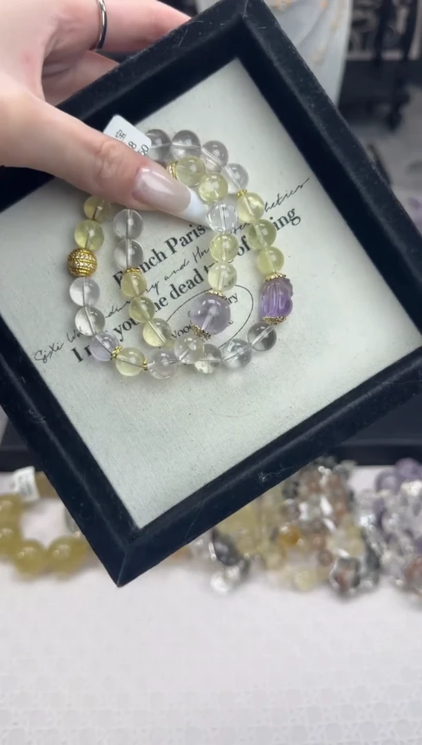 水晶手链未镶嵌天然水晶 多样性发货