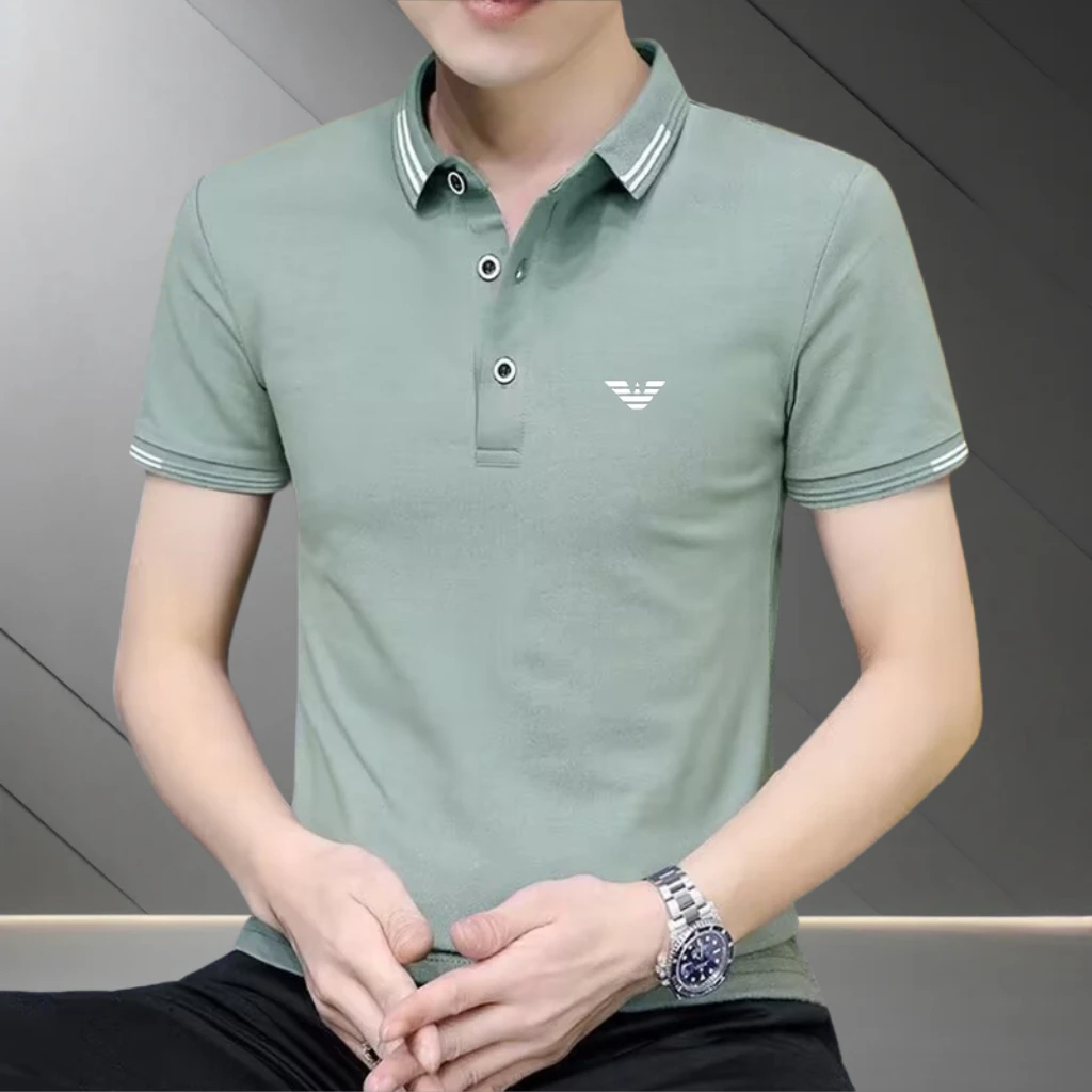 品牌短袖t恤男士POLO衫95棉夏季新款时尚百搭商务休闲翻领上衣男