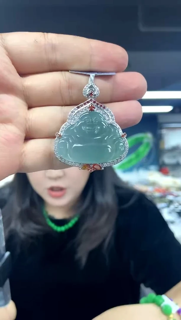 吊坠(不含链)未镶嵌翡翠多样性发其一颜色微差